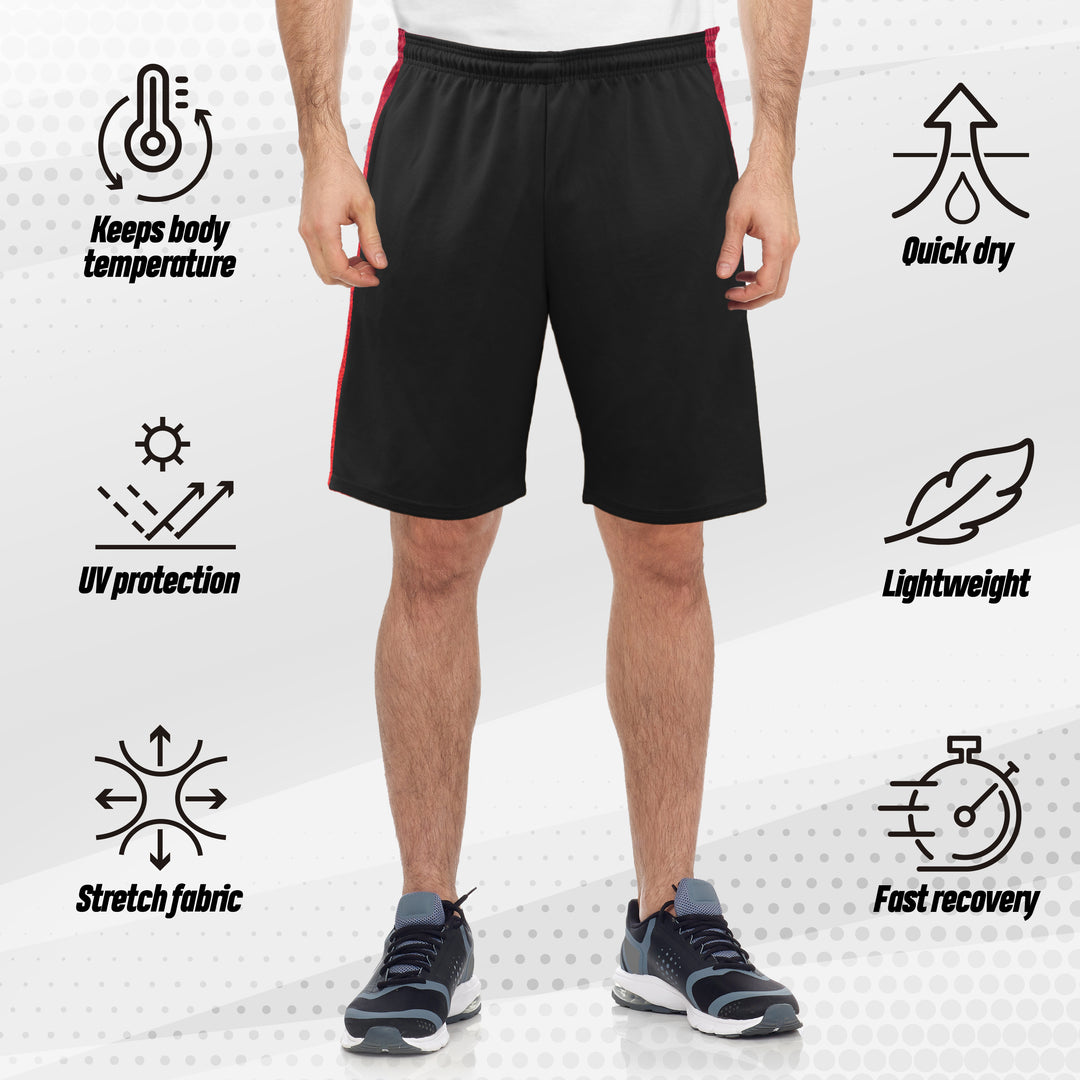 [5 Pack] Men’s Dry-Fit Active Athletic Shorts Basketball Running Workout Training Gym