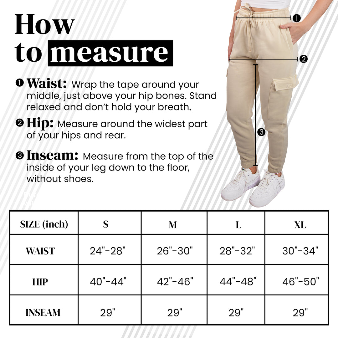 SPXTREME [2 Pack] Women's Cargo Jogger Sweatpants Casual Lounge Ultimate Comfort Soft Feel