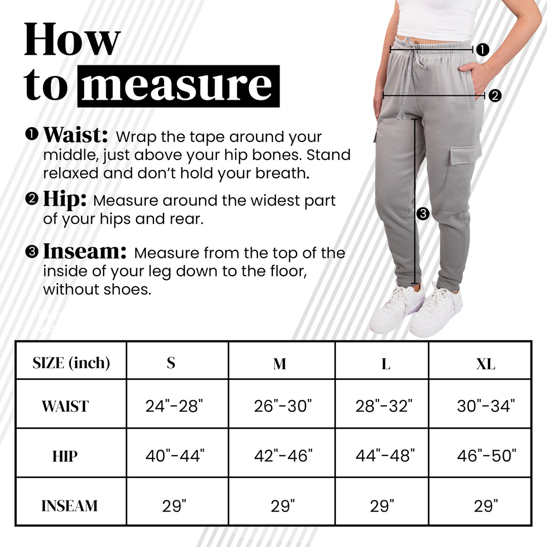 SPXTREME [2 Pack] Women's Cargo Jogger Sweatpants Casual Lounge Ultimate Comfort Soft Feel