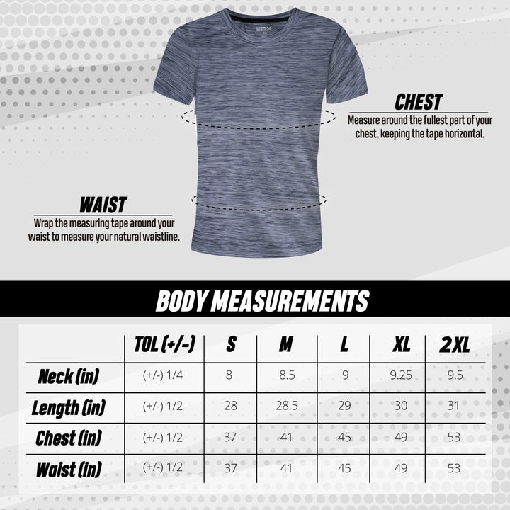 [5 Pack] Mens Dry-Fit Active Athletic Crew Neck T Shirts Running Workout Gym Tee Top