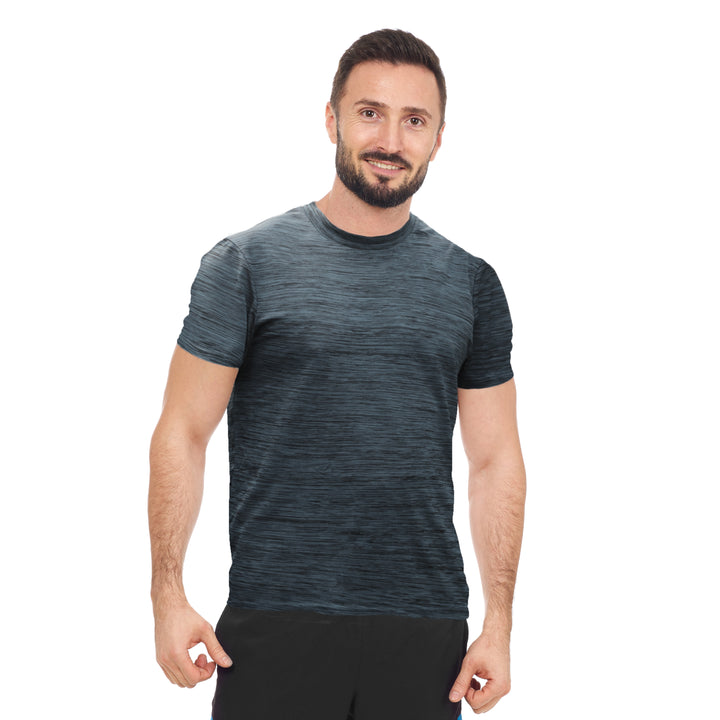 [5 Pack] Mens Dry-Fit Active Athletic Crew Neck T Shirts Running Workout Gym Tee Top