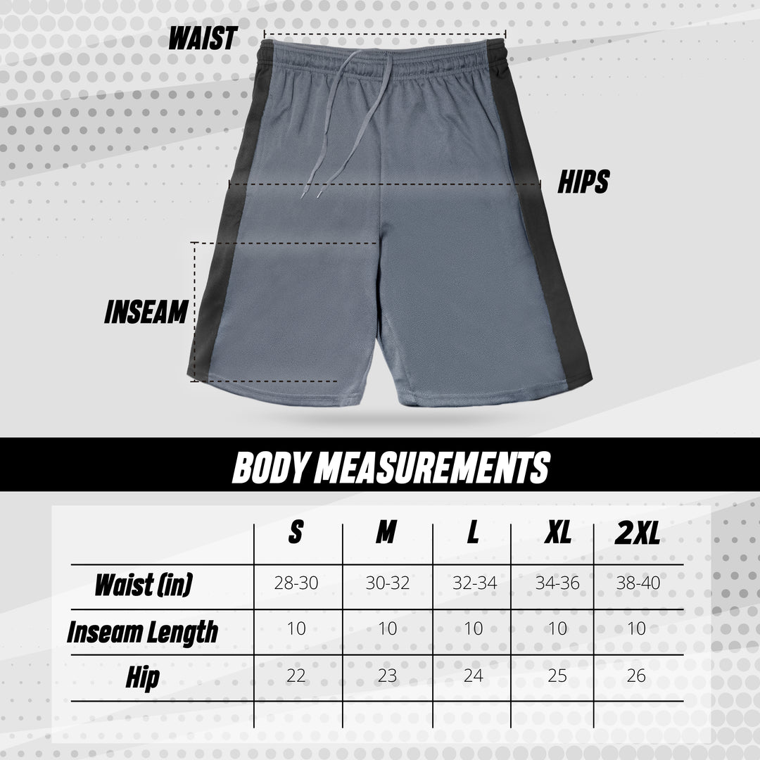 [5 Pack] Men’s Dry-Fit Active Athletic Shorts Basketball Running Workout Training Gym